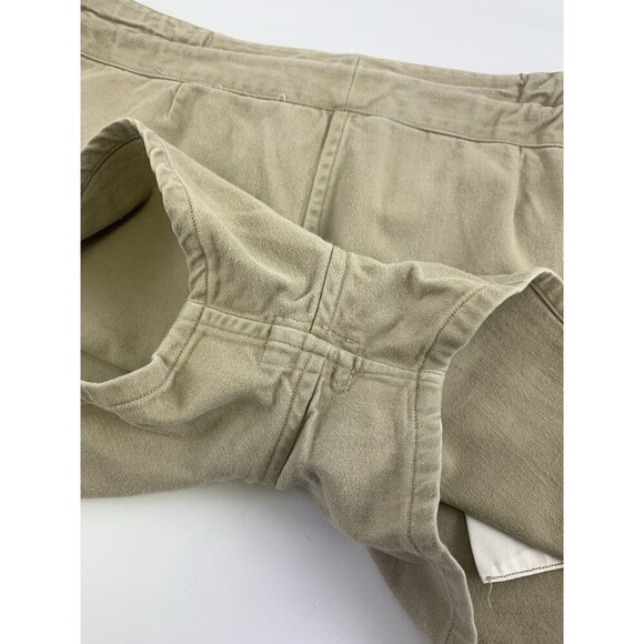 LL Bean Khaki Shorts Cotton Tan Drawstring Button 2 inch Pockets Womens Small - Picture 9 of 12
